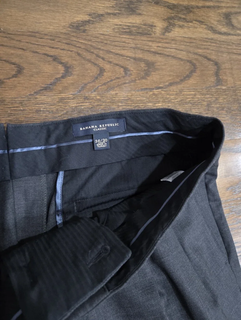 NWT Banana Republic Classic Men's Dress Pants Sz.34×30- Charcoal Gray